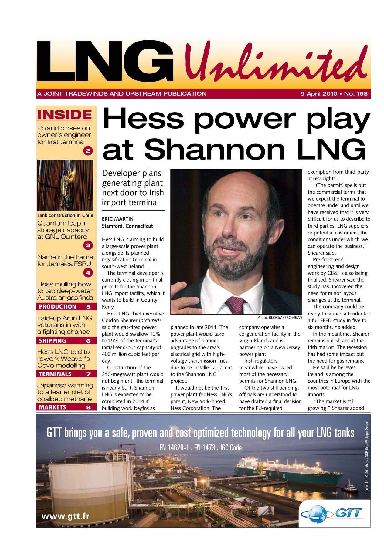 Hess LNG power play at shannon